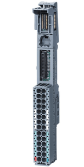 Siemens 6ES7193-6BP20-0BA0 IMATIC ET 200SP Base Unit with push-in terminals and 10 AUX terminals, bridged to the left.